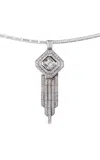 B.p. De Silva Jewellers One Of A Kind Deco Centennial Twenties Tassel 18k White Gold Diamond Necklace