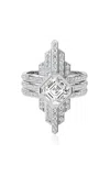 B.p. De Silva Jewellers One Of A Kind Deco Centennial Twenties Tassel 18k White Gold  Diamond Ring