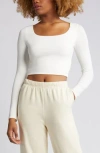Bp. Deep Scoop Crop Top In Ivory