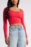 Bp. Deep Scoop Crop Top In Red Lipstick