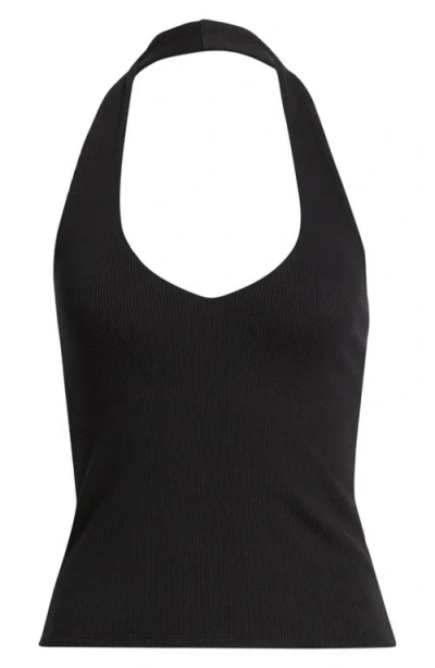 Bp. Deep V-neck Halter Top In Black