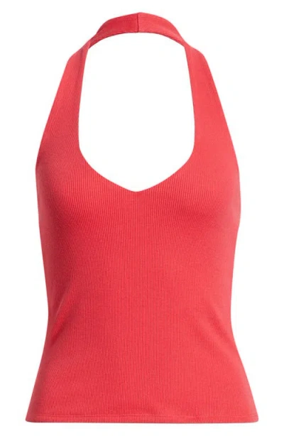 Bp. Deep V-neck Halter Top In Red
