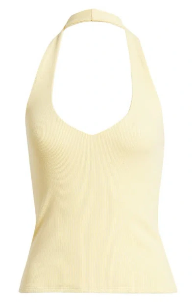 Bp. Deep V-neck Halter Top In Yellow