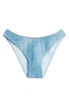 Bp. Denim Print High Cut Bikini Bottoms In Denim