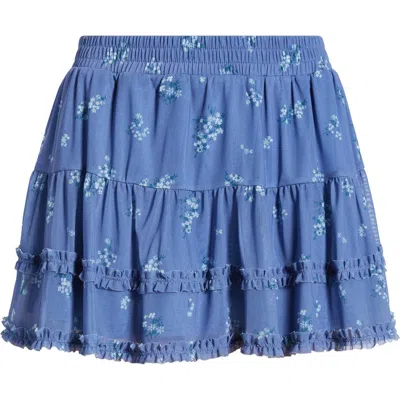 Bp. Ditsy Floral Mesh Miniskort In Blue
