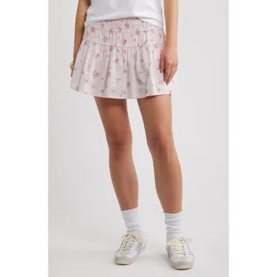 Bp. Drop Waist Flare Cotton Skort In Pink