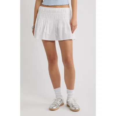 Bp. Drop Waist Flare Cotton Skort In White