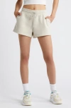 Bp. Elastic Waist Fleece Shorts In Beige Pumice