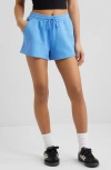 Bp. Elastic Waist Fleece Shorts In Blue Stream