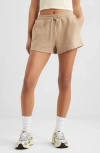 Bp. Elastic Waist Fleece Shorts In Tan Savannah