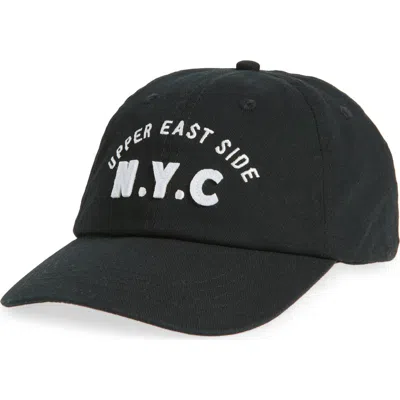 Bp. Embroidered Baseball Cap In Black- Nyc