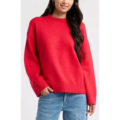 Bp. Everyday Easy Cotton Blend Sweater In Red