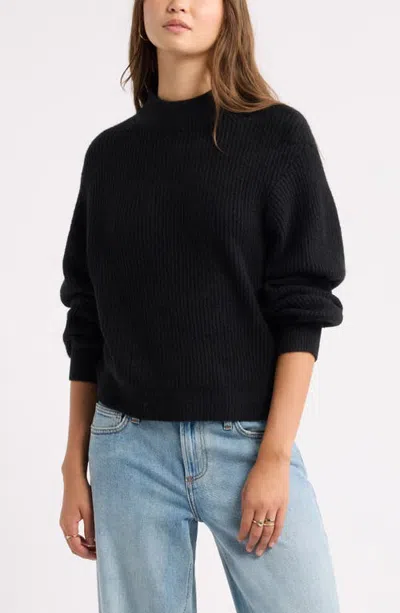 Bp. Everyday Easy Mock Neck Sweater In Black