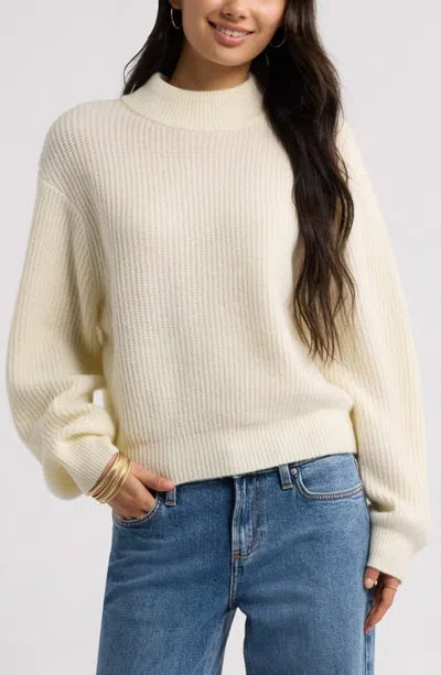 Bp. Everyday Easy Mock Neck Sweater In White