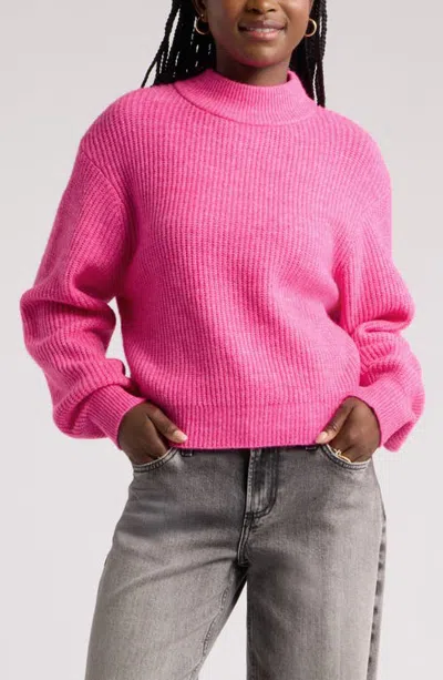 Bp. Everyday Easy Mock Neck Sweater In Pink