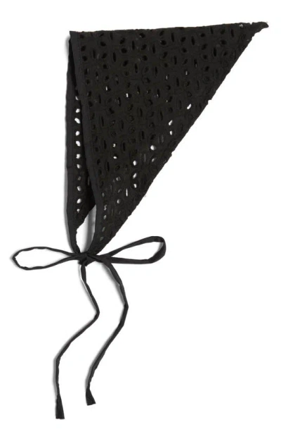 Bp. Eyelet Headscarf In Black