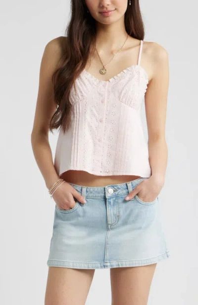 Bp. Eyelet Pintuck Camisole In Pink