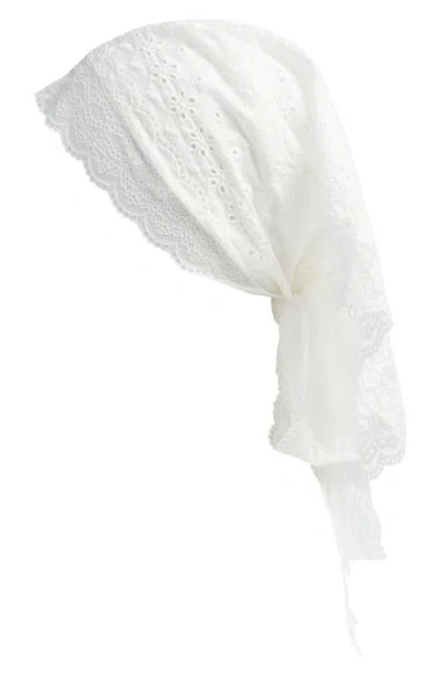 Bp. Eyelet Square Scarf In White