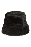 Bp. Faux Fur Bucket Hat In Black
