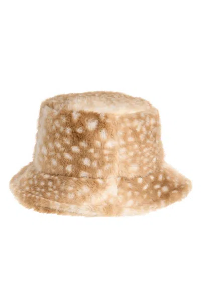 Bp. Faux Fur Bucket Hat In Neutral