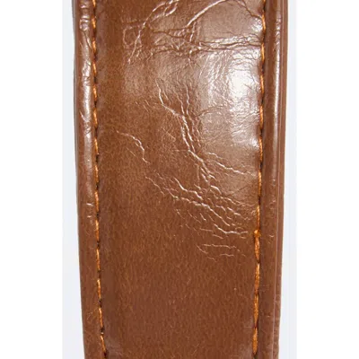 Bp. Faux Leather Headband In Brown Coffee