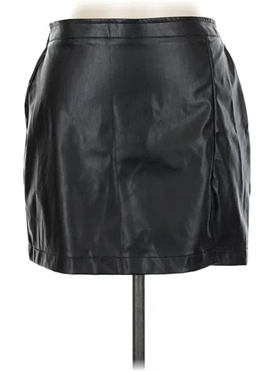 Pre-owned Bp. Faux Leather Skirt In Black