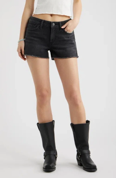 Bp. Festival Low Rise Stretch Denim Cutoff Shorts In Black