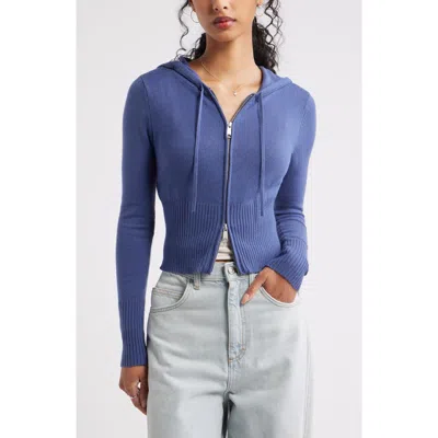 Bp. Fitted Cotton Blend Hoodie In Blue