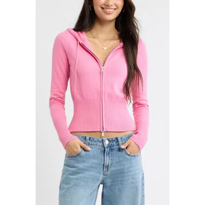 Bp. Fitted Cotton Blend Hoodie In Pink