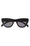 Bp. Flat Front Cat Eye Sunglasses In Black