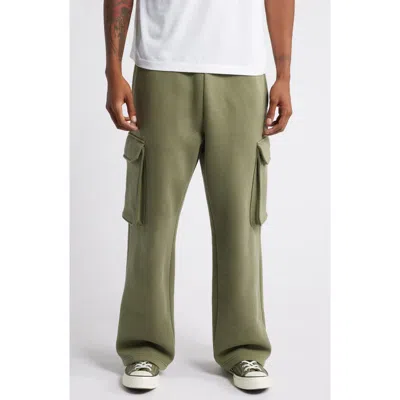 Bp. Fleece Cargo Pants In Green Lichen
