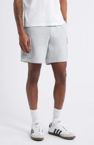 Bp. Fleece Cargo Shorts In Grey Soft Heather