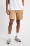 Bp. Fleece Cargo Shorts In Tan Cartouche