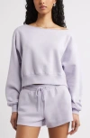 Bp. Fleece Detail Off The Shoulder Sweatshirt