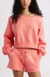 Bp. Fleece Detail Off The Shoulder Sweatshirt