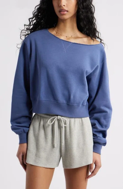 Bp. Fleece Detail Off The Shoulder Sweatshirt