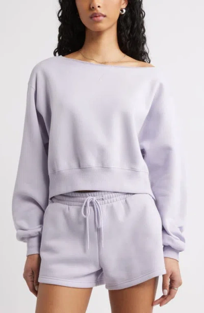 Bp. Fleece Detail Off The Shoulder Sweatshirt