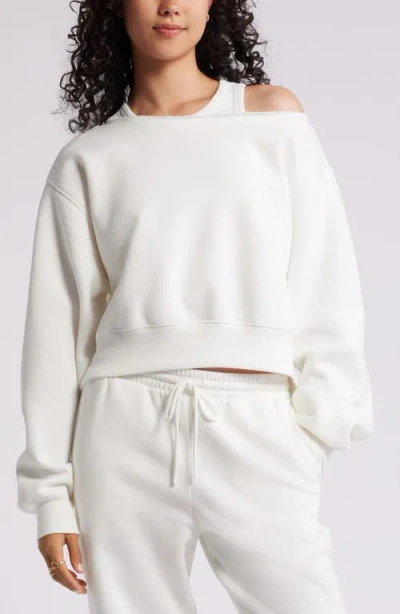 Bp. Fleece Detail Off The Shoulder Sweatshirt