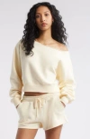 Bp. Fleece Detail Off The Shoulder Sweatshirt