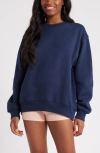 Bp. Fleece Detail Oversize Crewneck Sweatshirt