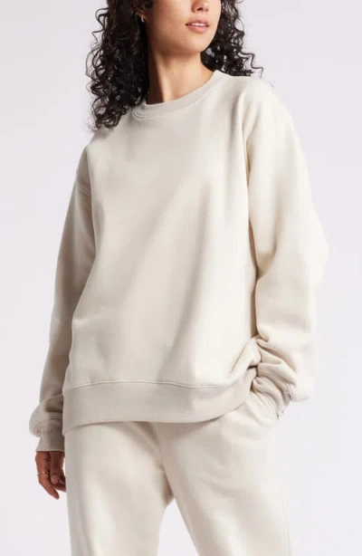 Bp. Fleece Detail Oversize Crewneck Sweatshirt