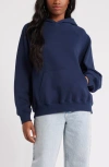 Bp. Fleece Detail Oversize Raglan Hoodie In Blue