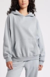 Bp. Fleece Detail Oversize Raglan Hoodie In Gray