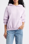 Bp. Fleece Detail Oversize Raglan Hoodie In Purple