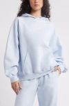 Bp. Fleece Detail Oversize Raglan Hoodie In Blue Feather
