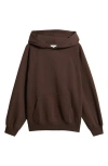 Bp. Fleece Detail Oversize Raglan Hoodie In Brown Coffee