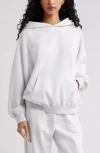 Bp. Fleece Detail Oversize Raglan Hoodie In White