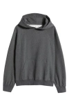 Bp. Fleece Detail Oversize Raglan Hoodie In Grey Medium Charcoal Heather