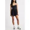 Bp. Coquette Princess Seam Minidress In Black