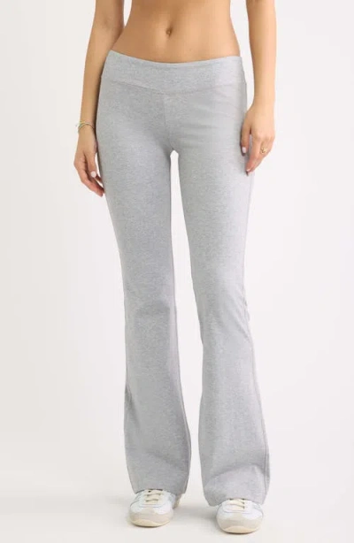 Bp. Foldover Flare Jersey Pants In Gray